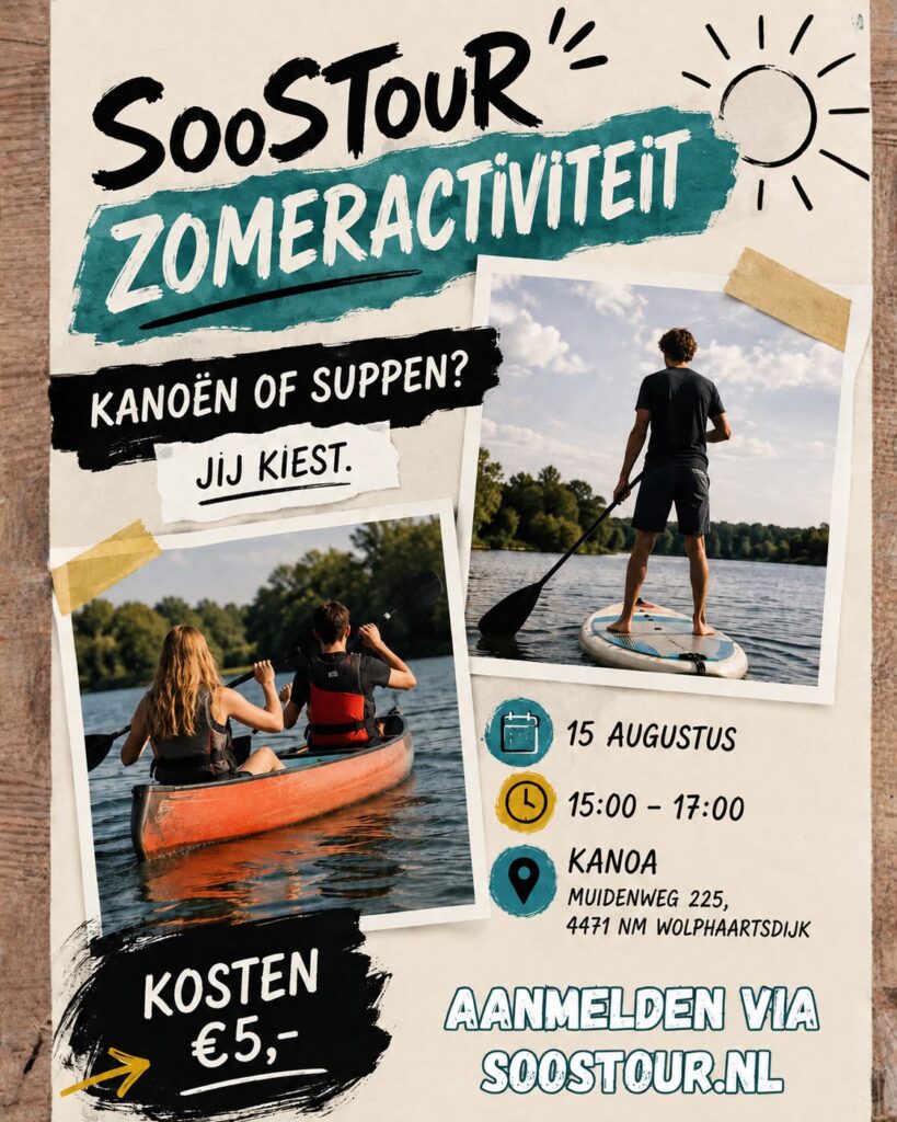 SooSTouR 15 Augustus 2026 - Kanoën en Suppen